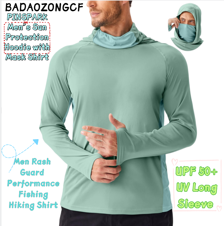 Fishing Mask Sun Protection - PINSPARK Hoodie Pelindung Matahari Pria dengan