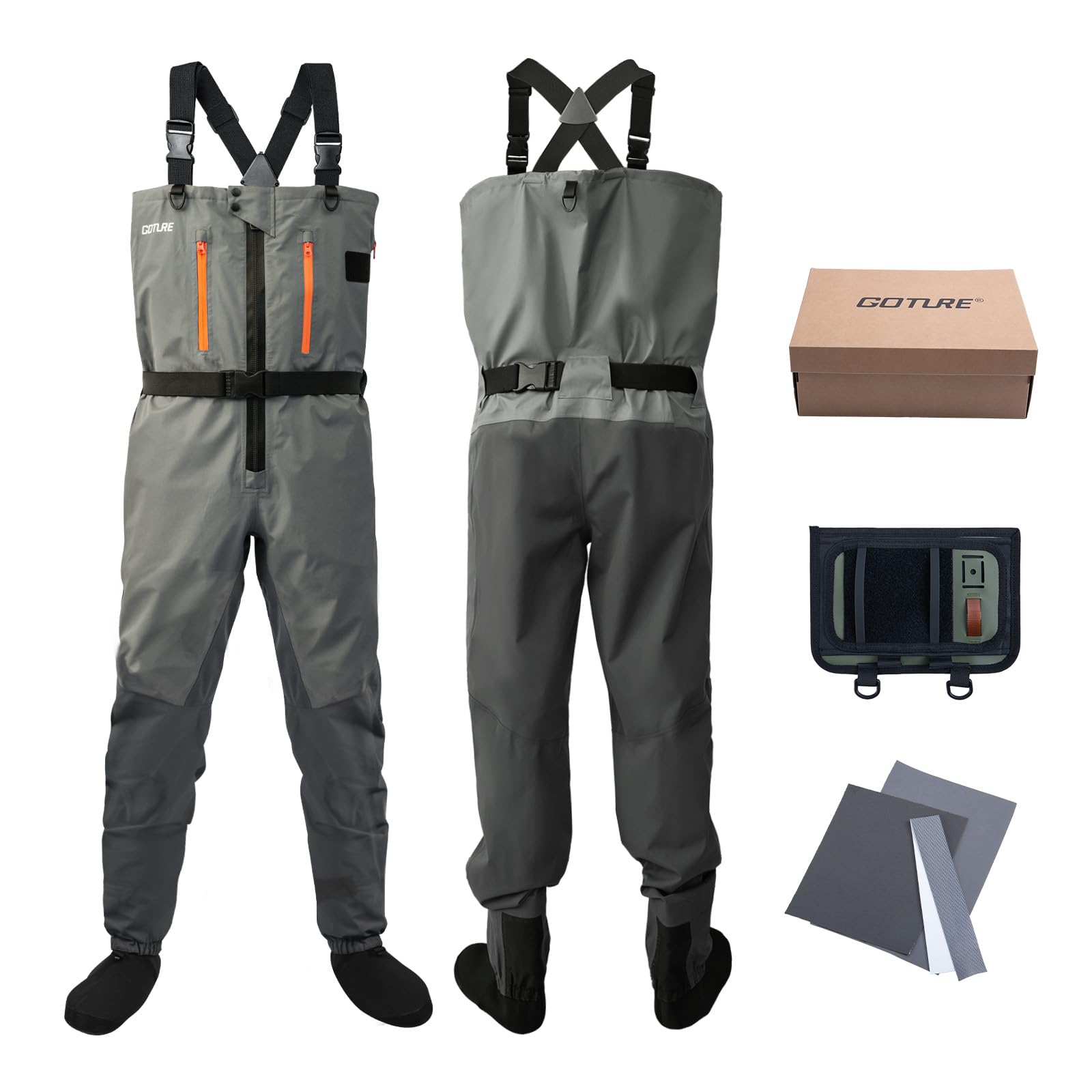 Goture 5 Lapis Tahan Air Meman - Fishing Waders ulasan dan harga