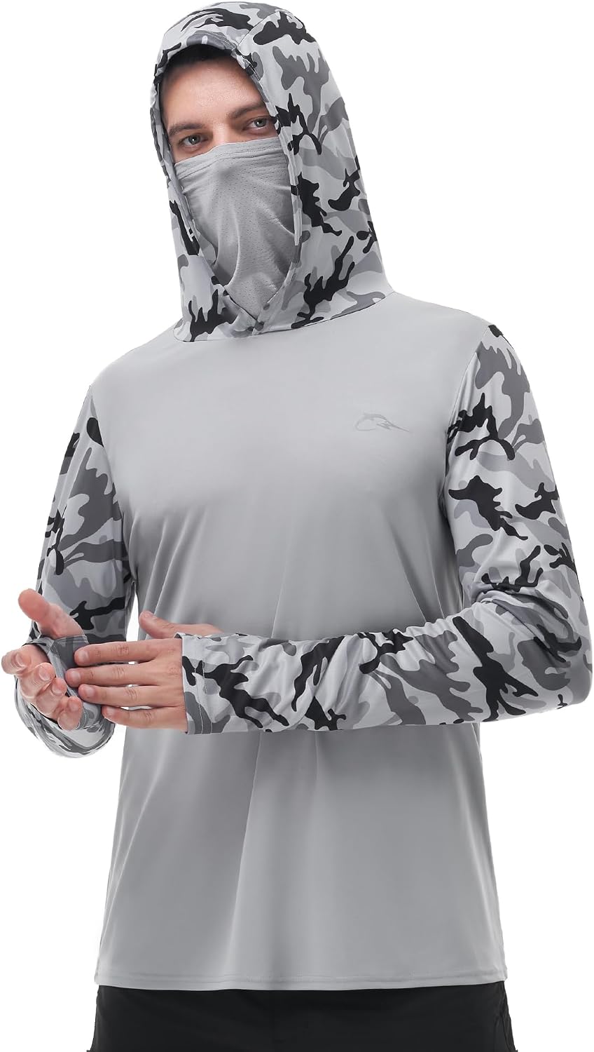 Kaos Hoodie Pancing Pria FISHE - Fishing Mask Sun Protection ulasan dan harga