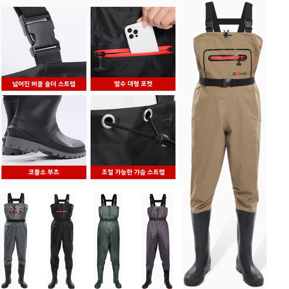 Wader Dada Tahan Air dengan Ce - Fishing Waders ulasan dan harga